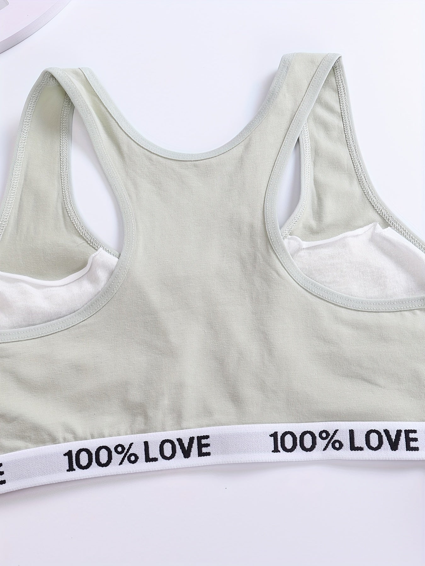 Letter Print Bra & Panties Set Women's Lingerie