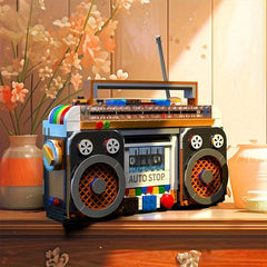 554pcs Retro Radio Building Blocks Toy Home Decor Holiday Party Decoration