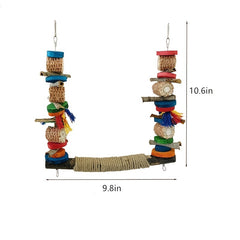 Colorful Bird Swing Hanging Chewing Toys for Cage
