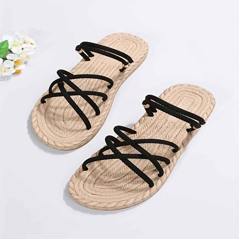 Women's Flat Beach Slippers Comfortable Outdoor Slippers