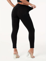 High Waist Skinny Jeans Slim Fit Slight Stretch Denim Pants