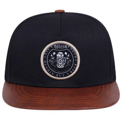 Embroidered Men's Hip Hop Flat Brim Baseball Cap