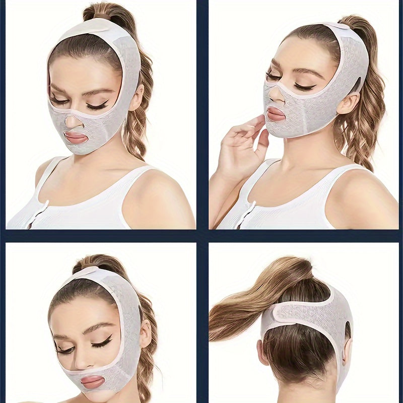 V Shape Face Bandage Double Chin Lift Firming Sagging Prevention Mask
