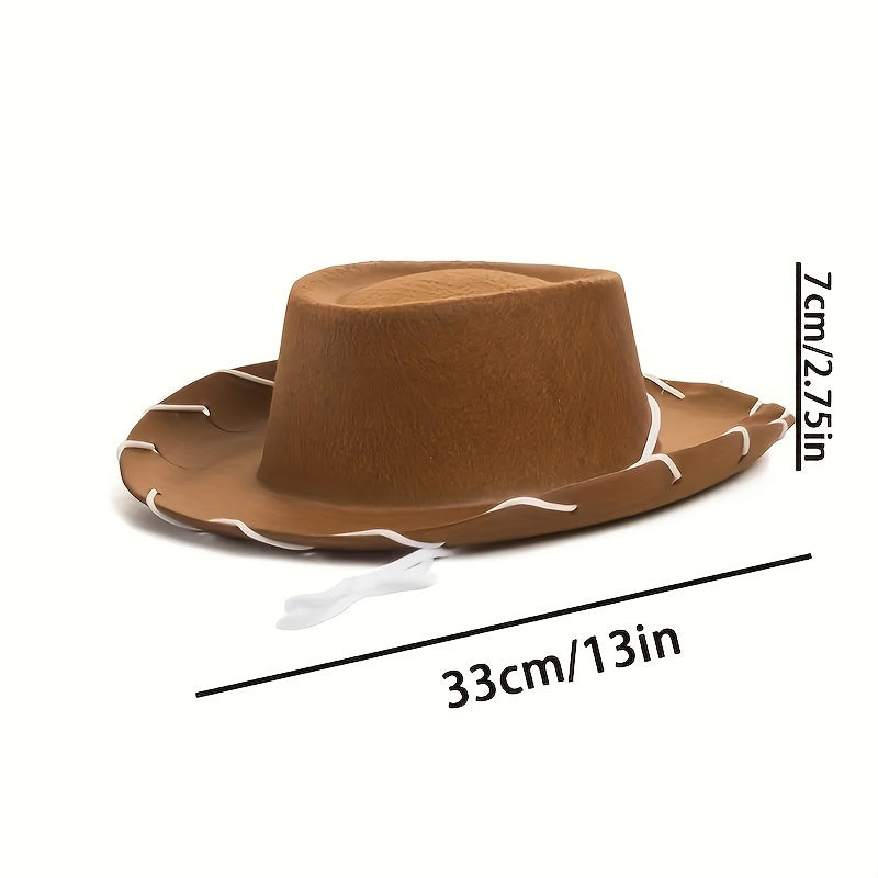 1pc Brown Felt Cowboy Hat for Students
