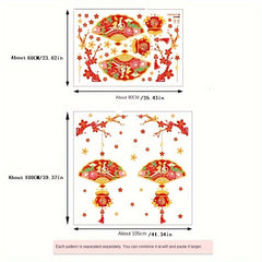 Spring Decoration Year's Blessing Stickers For Doors And Windows