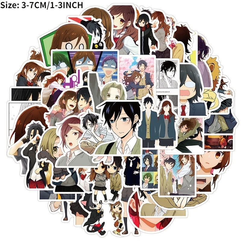 50pcs Anime Cartoon Waterproof Sticker DIY Creative Toys Phone Laptop Car