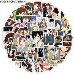 50pcs Anime Cartoon Waterproof Sticker DIY Creative Toys Phone Laptop Car