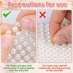3090pcs Pearl Sticker Gems for Hair Face Makeup Nails Crafts