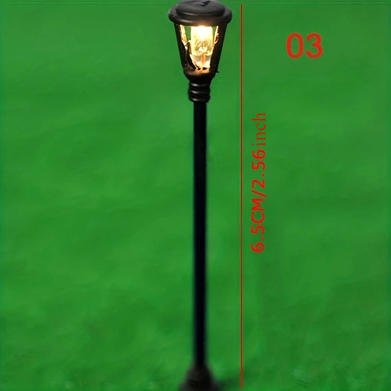 5pcs Model Street Light Building Sand Plate Mould Dollhouse Decoration