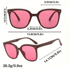 Foldable Tortoiseshell Sunglasses UV400 Sun Shades