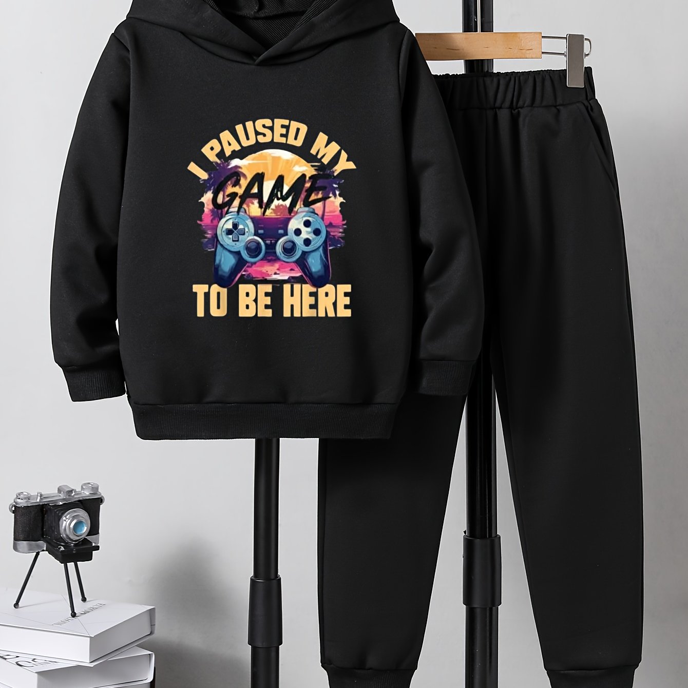 Boys Kids Hooded Sweatshirt & Sweatpants Set