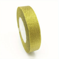 Golden Silvery Satin Ribbon Bow Craft Wedding Christmas Decoration DIY