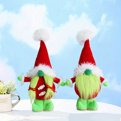 Green Hair Monster Gnome Elf Christmas Doll Or...