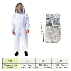 Bee Suit For Men Women Beekeeping Suit + Glove & Hood Size Bee Ou