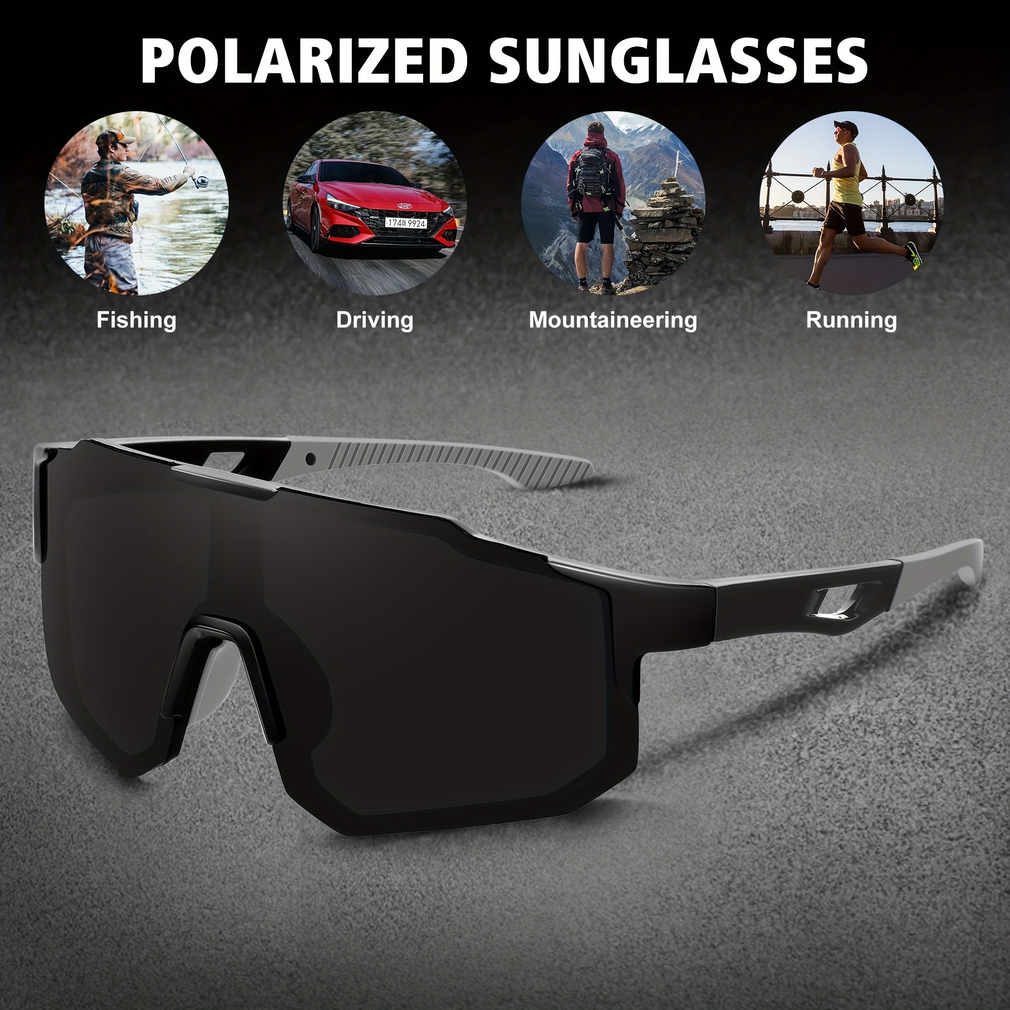 Men's Ink Polarized Sunglasses Dazzling Cycling Glasses Unisex
