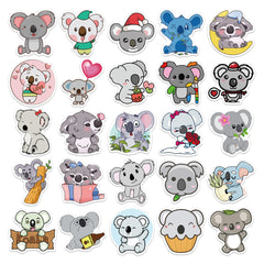 50pcs Koala Graffiti Waterproof Decorative Stickers