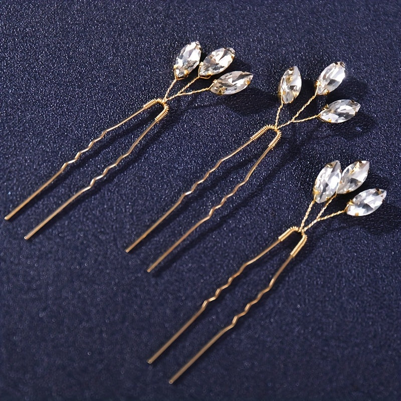 3pcs Cypsela Hairpin Bridal Head Jewelry U shaped Hairpin Wedding Head Accessori