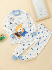 Kids' Bear Print Polka Dot Pajamas