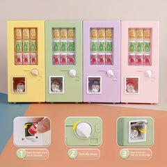 Mini Dollhouse Beverage Machine Set with Pull Tab Drinks