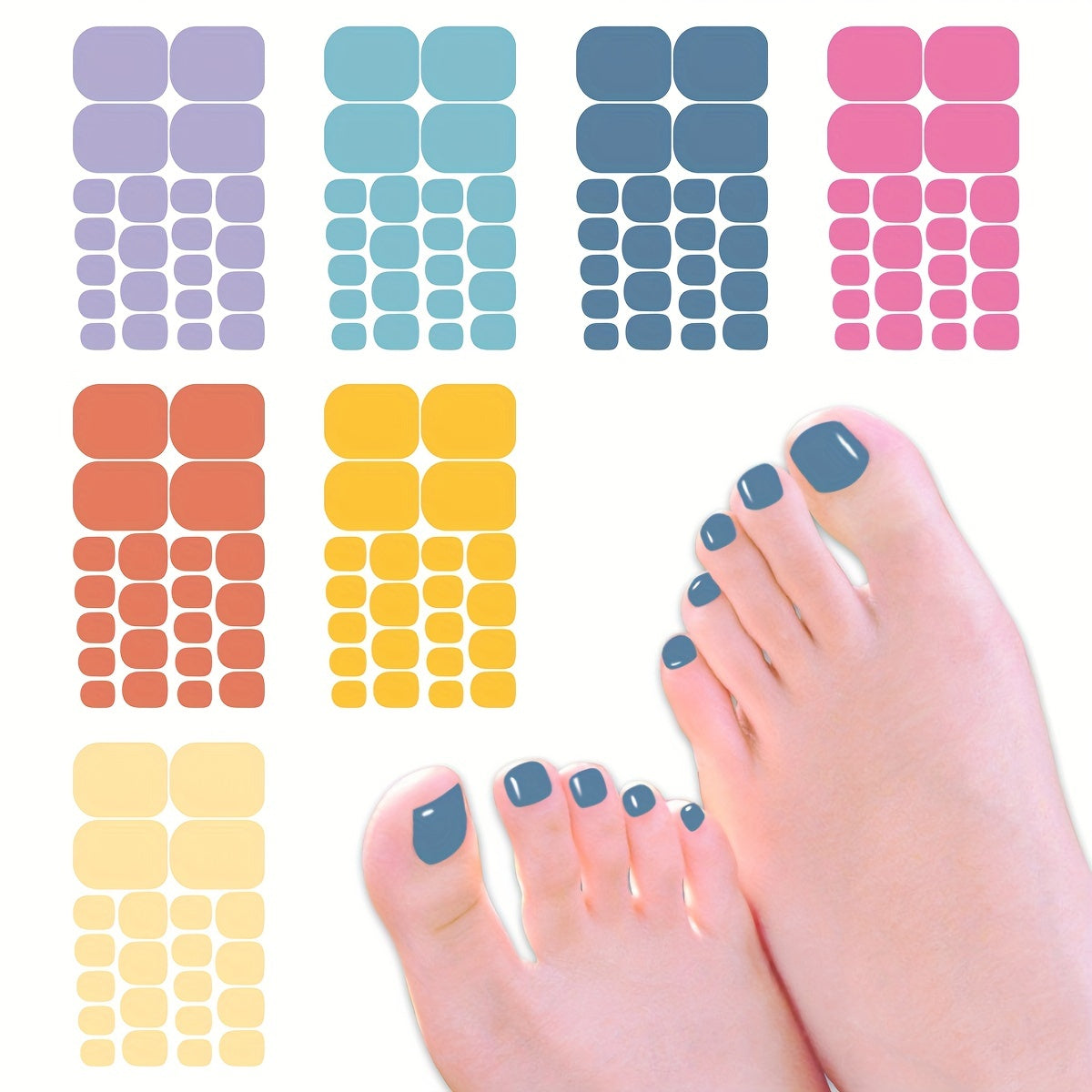 Sparkle Up Your Toes Waterproof Toenail Stickers Full Wraps