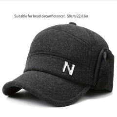 Winter Cap With Earflap Outdoor Snapback Warm Flat Top Military Hats