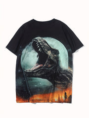 Dinosaur Graphic Boy's T Shirt Crew Neck Short Sleeve Top for Summer