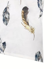 Feather Print V Neck Tank Top Casual Summer & Spring Top