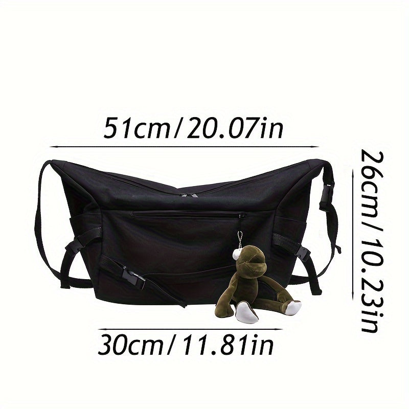Versatile Large Capacity Canvas Crossbody Bag for Travel and Work