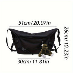 Versatile Large Capacity Canvas Crossbody Bag for Travel and Work