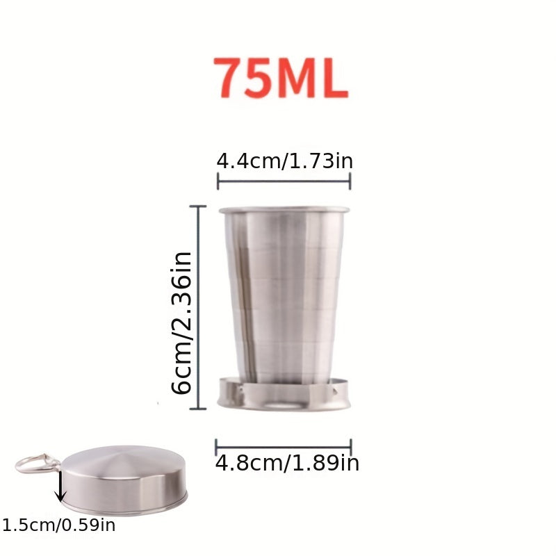 Stainless Steel Folding Cup Portable Outdoor Travel Camping Telescopic Cup