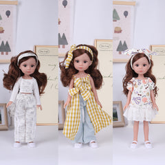 AKODEERD Princess Doll Brown Hair & Eyes Vinyl Skin Stylish Outfits