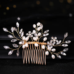 Faux Pearl Crystal Wedding Hair Comb Hair Accessories