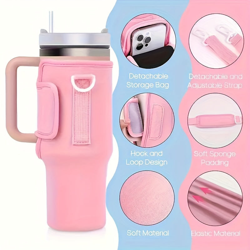 Water Bottle Carrier Bag For 40oz Tumbler With Handle