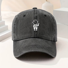 Men's Astronaut Print Baseball Cap Cartoon Peaked Cap