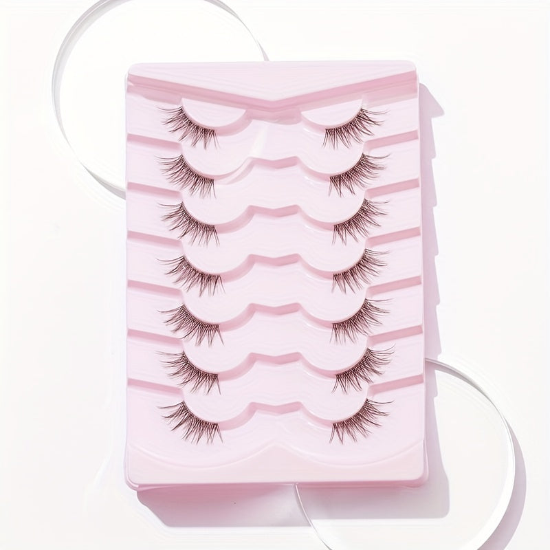 7 Pairs Natural Winged End 3D Wispy Eyelashes