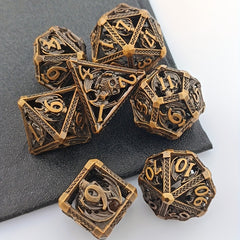 Electroplated Metal Dice Dragon & Skull Combo Tabletop Game Accessories