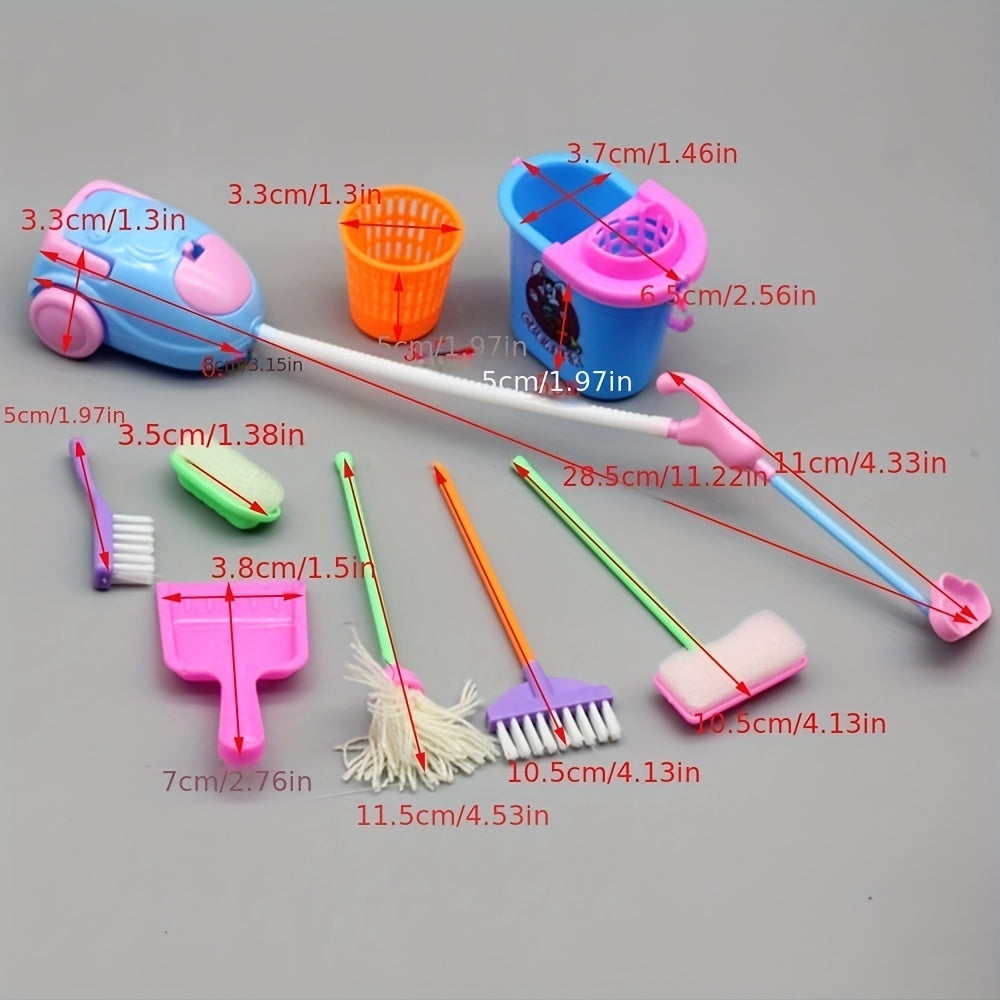 45pcs Princess Doll Accessories Set Shoes Dress Hanger Bag Glasses