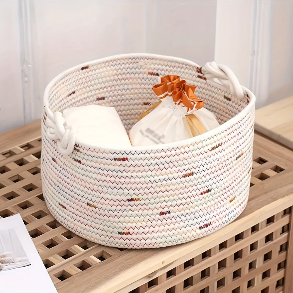 2pcs Woven Storage Baskets 29x17 Collapsible Organizer for Bedroom Bathroom