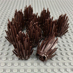 10pcs MOC Small Particle Bush Scene Accessories Green Brown Beige ABS