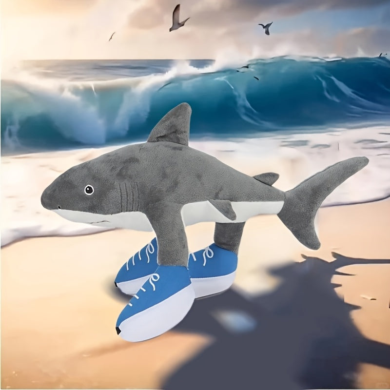 Soft Plush Shark Toy Sneaker Clad Funny Companion Doll Gift