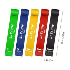 JNSATEE Resistance Loop Exercise Bands Set with Guide & Carry Bag