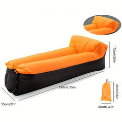 Lazy Inflatable Portable Lounger Air Cushion with Pillow for Camping