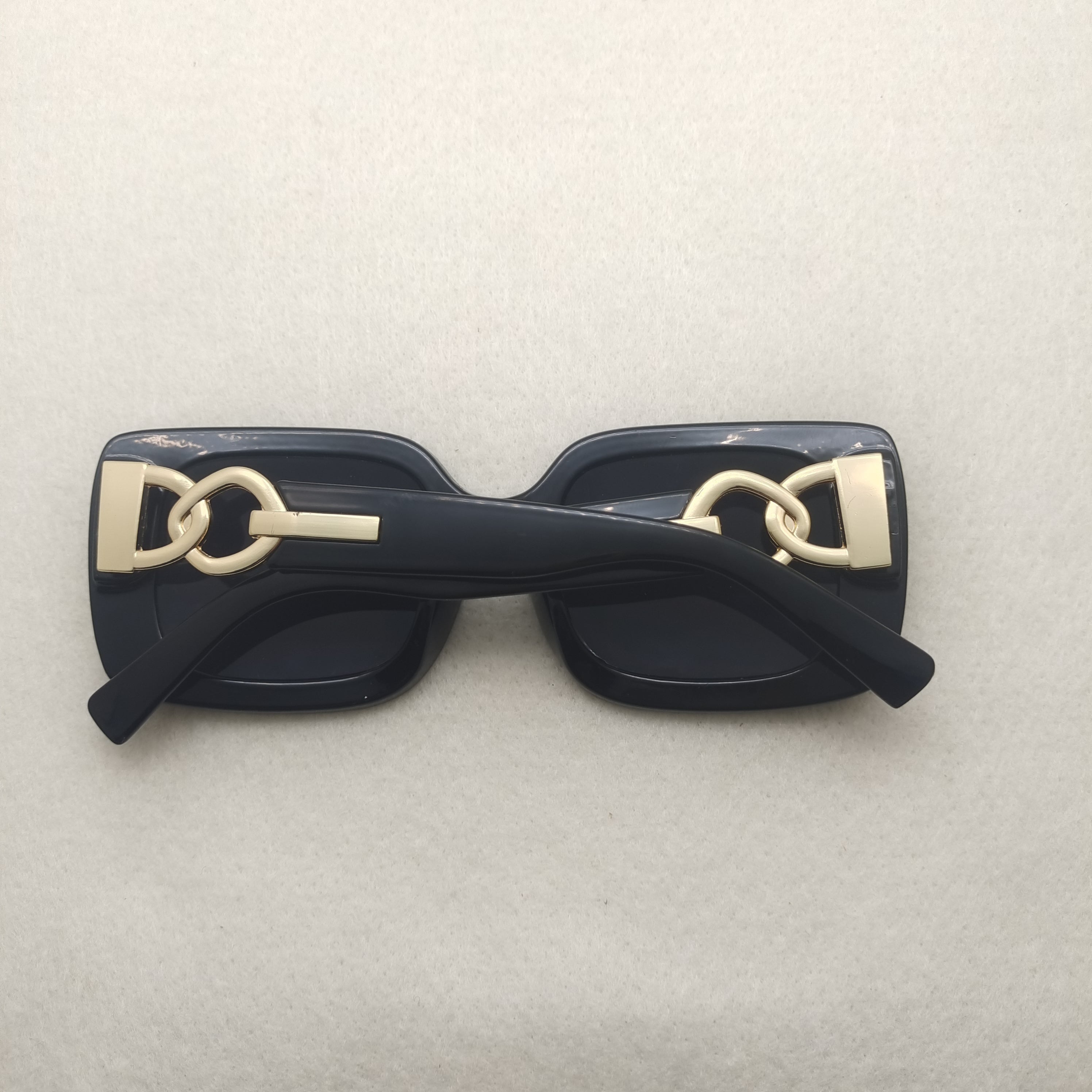 Men's Square Plastic Sunglasses with Case