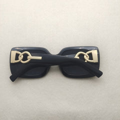 Men's Square Plastic Sunglasses with Case