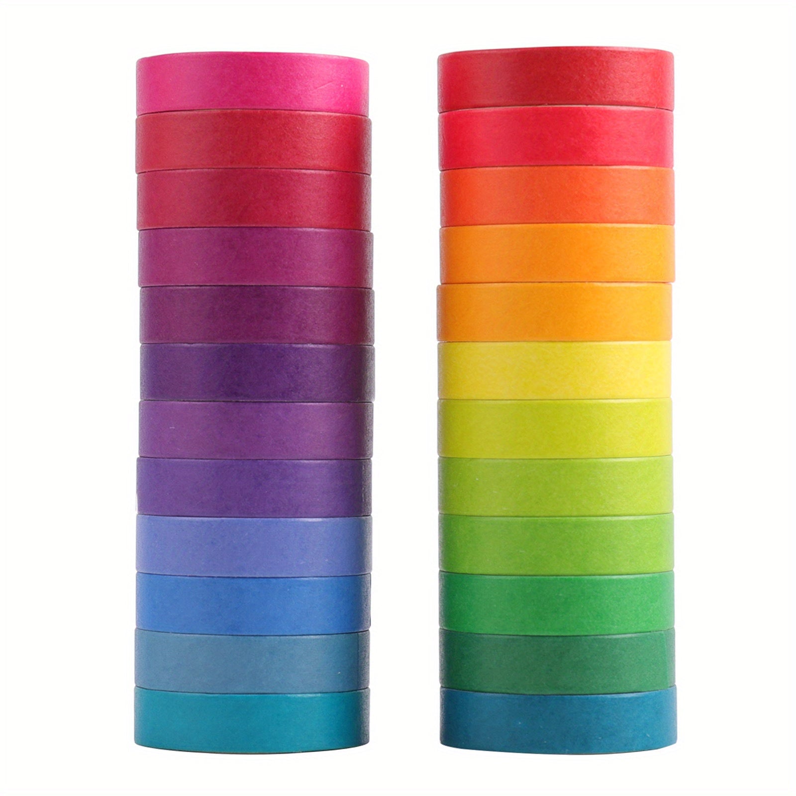 2m Solid Rainbow Printed DIY Washi Tape School Office Supplies