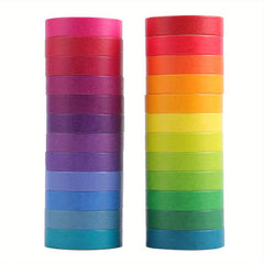 2m Solid Rainbow Printed DIY Washi Tape School Office Supplies