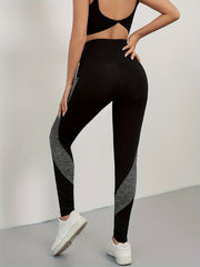 Mesh Stitching Yoga Leggings High Waist Hip Lifting Workout Pants