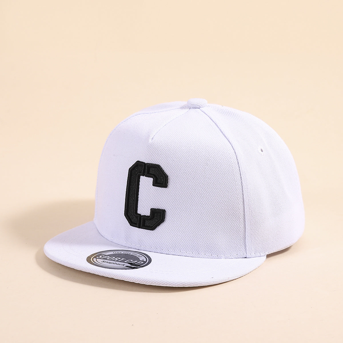 Kids Baseball Cap Alphabet C Patch Hat For Boys Girls
