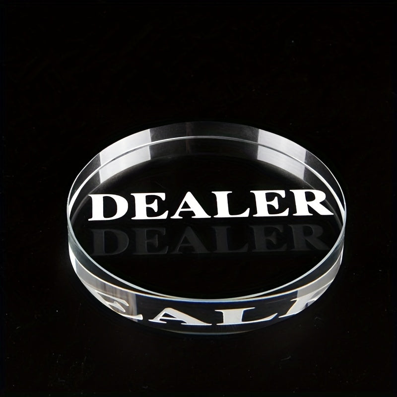 1pc 10mm Transparent Artificial Crystal Poker Game Match Accessories