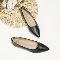 Women's Pointed Toe Ballet Flats Soft Sole Slip On Work Shoes